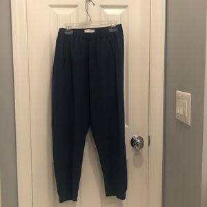 Teal Aritzia cropped pants